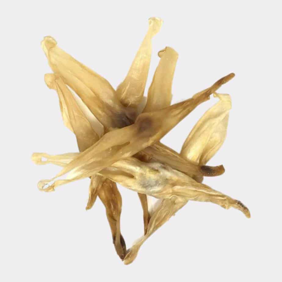 Rabbit Ears Natural dog treats from K9 Prime Cuts – 100% pure rabbit ears, lean and hypoallergenic, grain-free natural chew for dogs. Ideal for raw feeding and supporting dental hygiene.