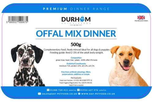 Offal Mix (with tripe) Dinner 500g