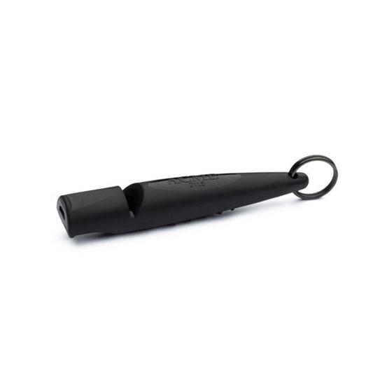 ACME 211.5 professional dog training whistle from K9 Prime Cuts – bright sound, ergonomic grip, designed with Champion trainers for field recall & command work.