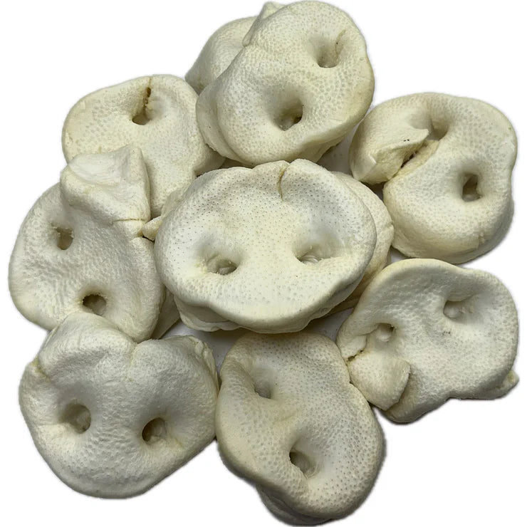 Puffed pig snouts dog treats from K9 Prime Cuts – 100% natural air-dried pig snouts, low-fat, grain-free and great for dental health. Ideal as a healthy pork chew for dogs in Basingstoke.