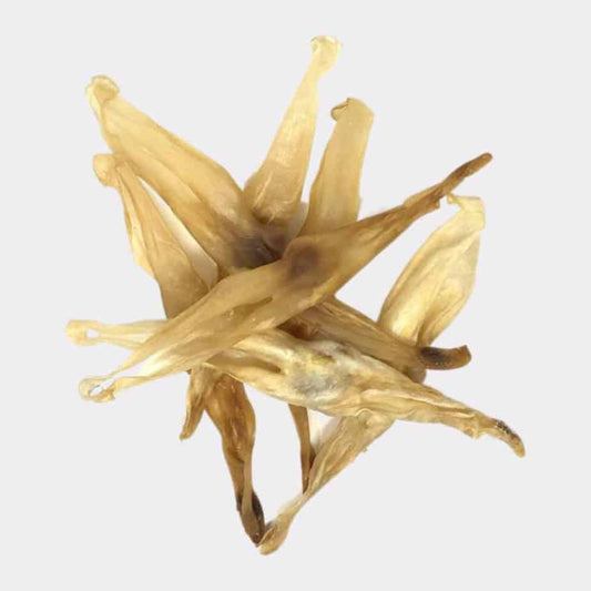 Rabbit Ears Natural dog treats from K9 Prime Cuts – 100% pure rabbit ears, lean and hypoallergenic, grain-free natural chew for dogs. Ideal for raw feeding and supporting dental hygiene.